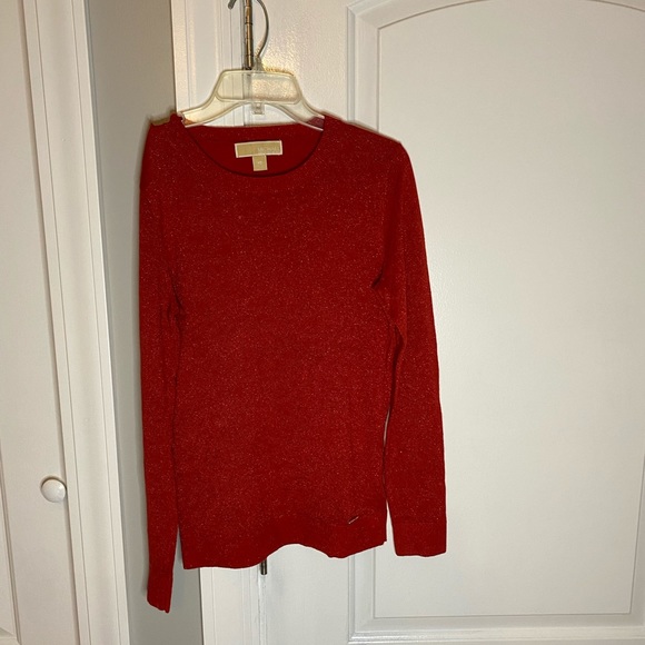 Michael Kors Tops - Michael Kors red glitter sweater